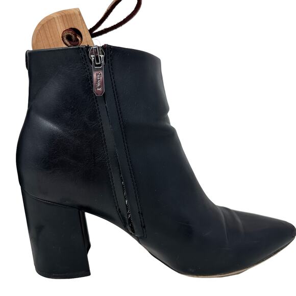 Circus by Sam Edelman HARLEY Heeled Ankle Boots Womens 8M Black Pointed Toe - Picture 6 of 15